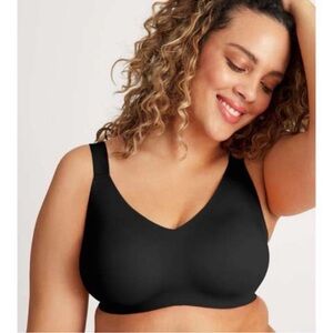 Knix Black Padded V-Neck Bra Wide Trap Size 5